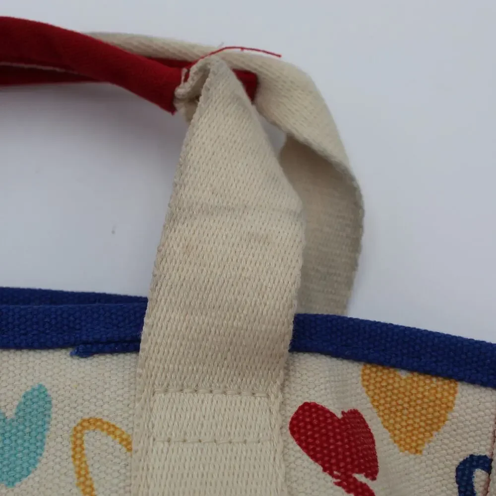 Brighton Red White and You Mini Tote Canvas Crossbody Bag Love Hearts Patriotic